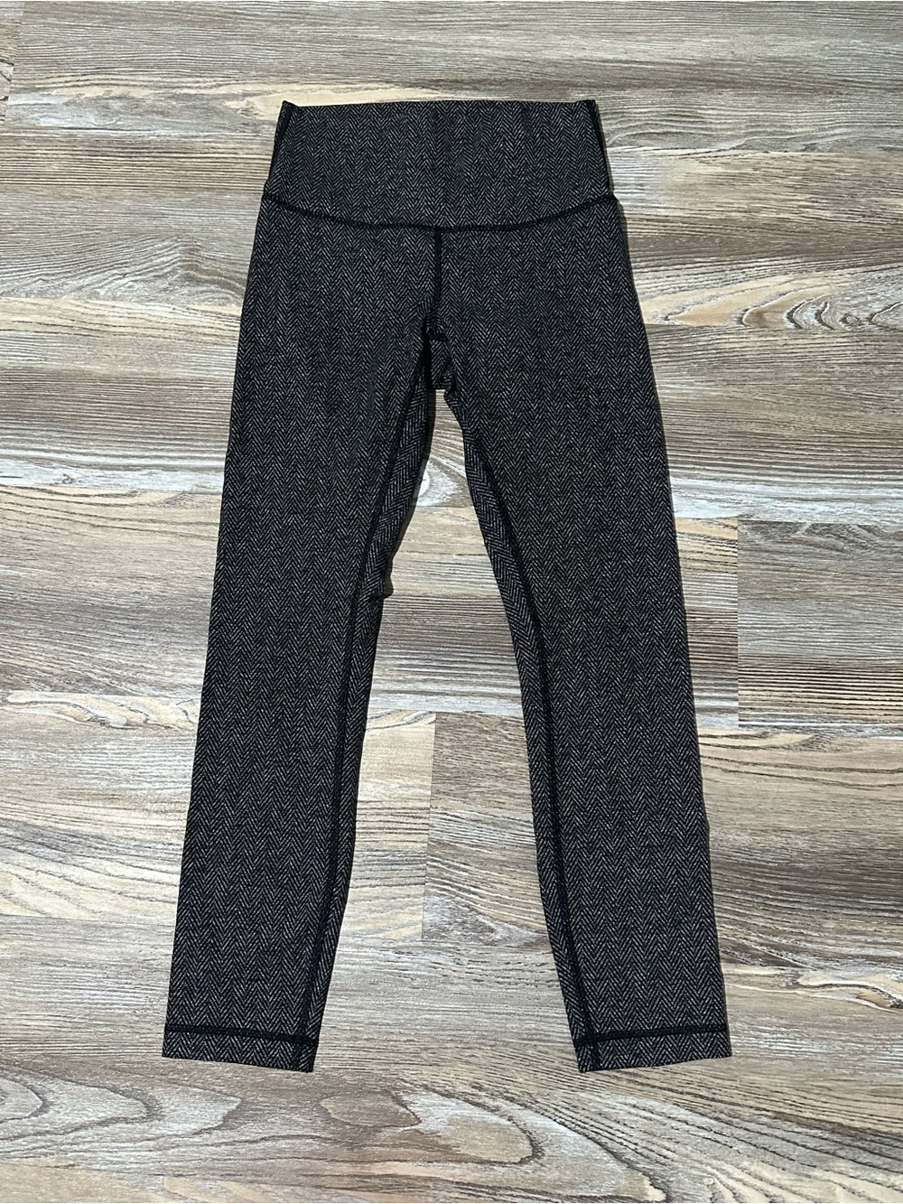 lululemon athletica Black Herringbone High-Rise Leggings